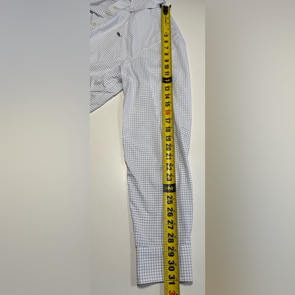 Vineyard Vines PERFORMANCE CLASSIC FIT WHALE SHIRT Size Large White/Blue Plaid - Picture 7 of 7